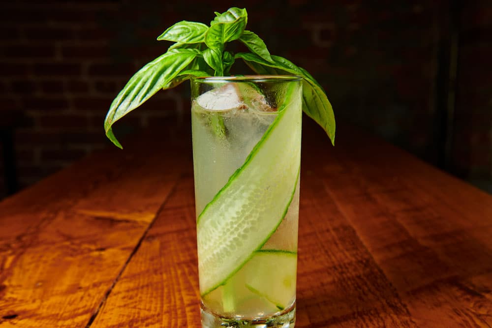 Cucumber Basil Collins Monk McGinn's NYC Cocktails