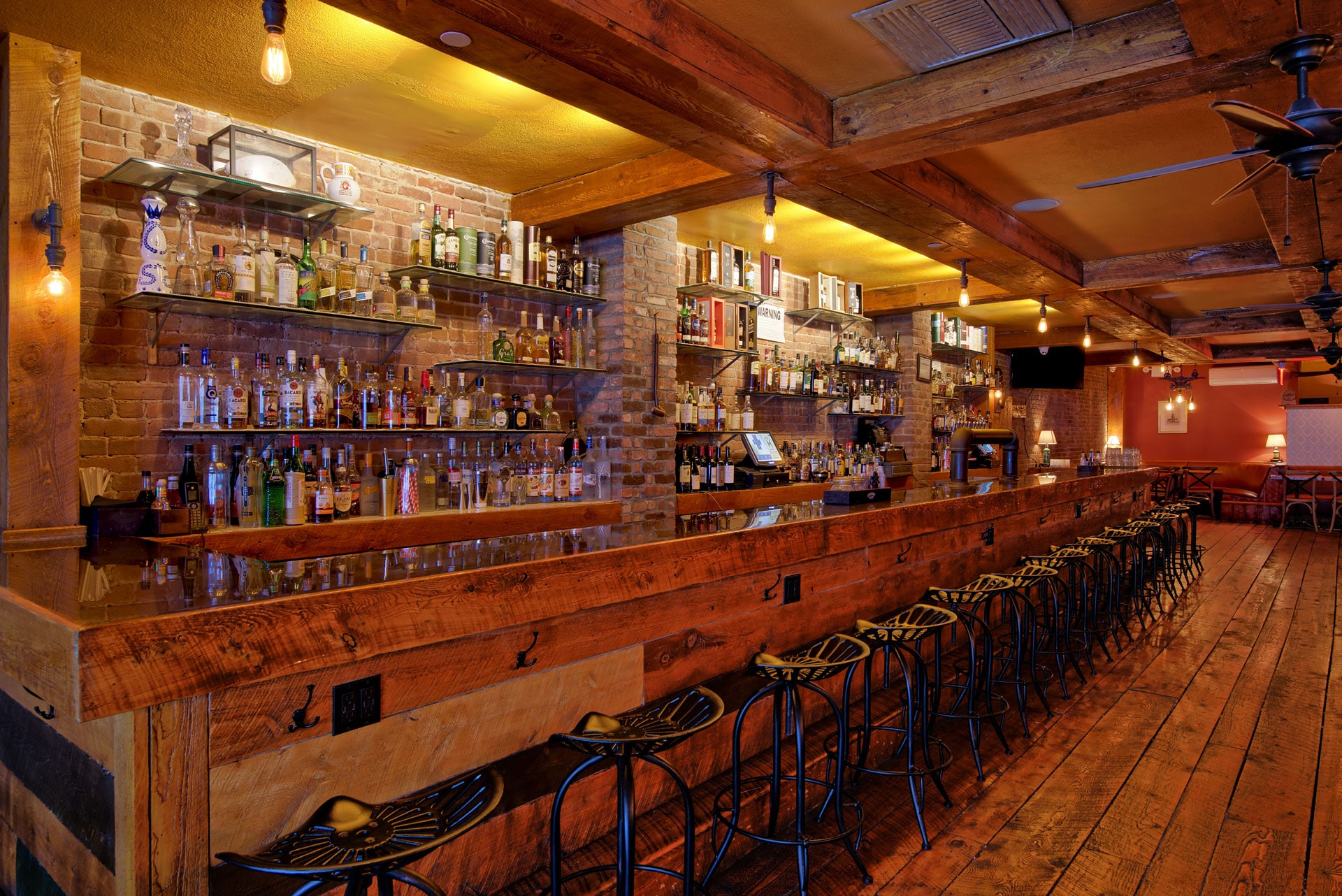 The Speakeasy at Monk McGinn's NYC: Seats 25 people, sitting, standing, high tops and bar seats
